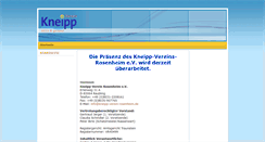 Desktop Screenshot of kneipp-verein-rosenheim.de